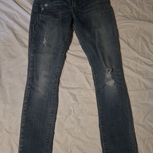 Lucky Brand Women's Skinny Jeans - Medium Blue Distressed